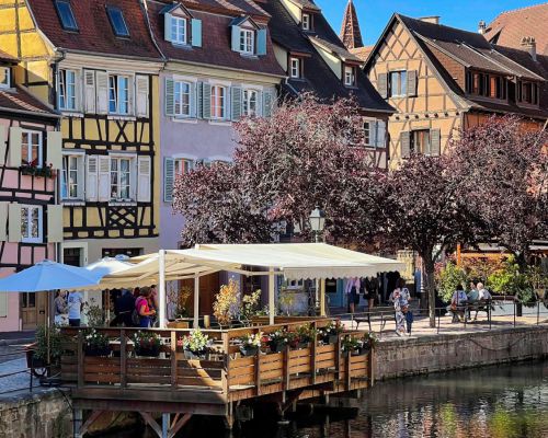 Gezellig terras in het centrum van Colmar